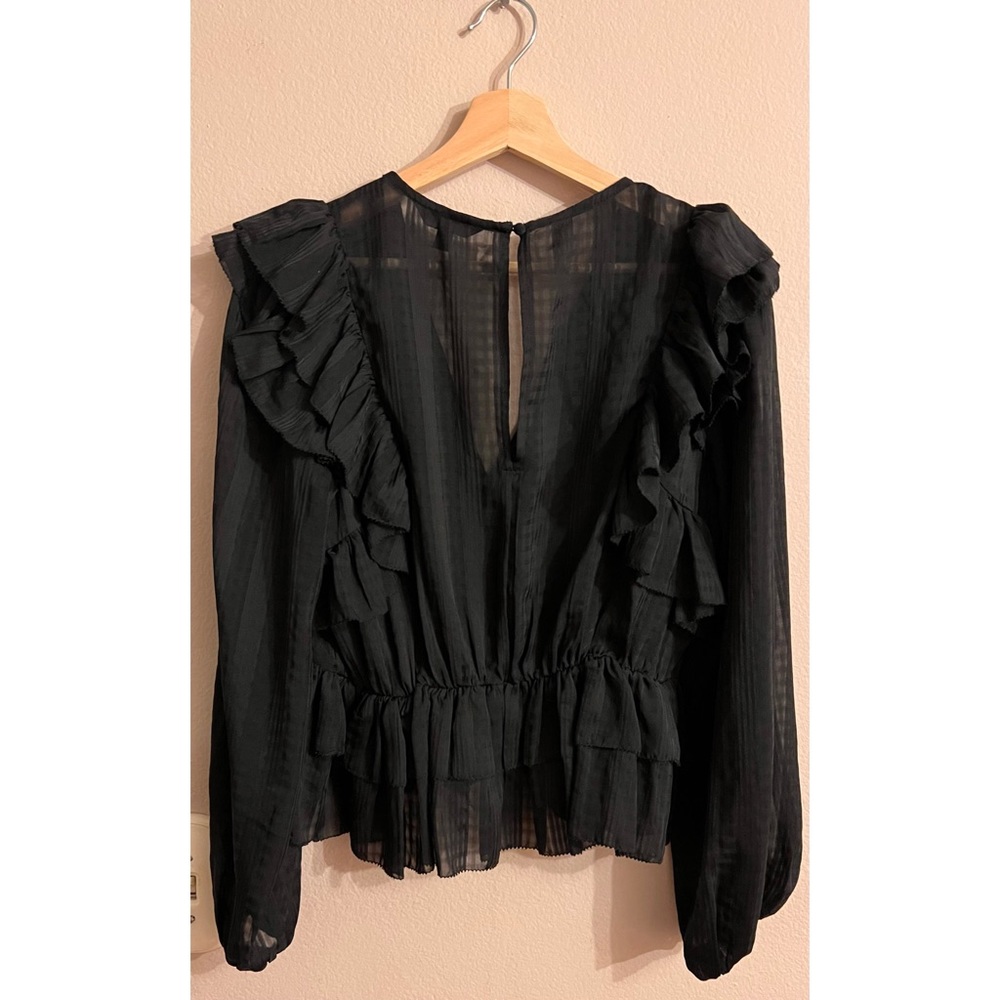Express Long Sleeve Ruffle Blouse - Picture 3 of 3